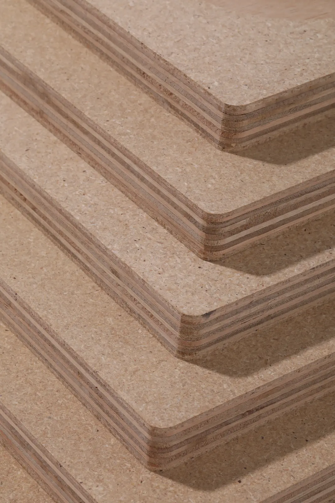 Duraply samples showing balanced dense surface layers on both faces