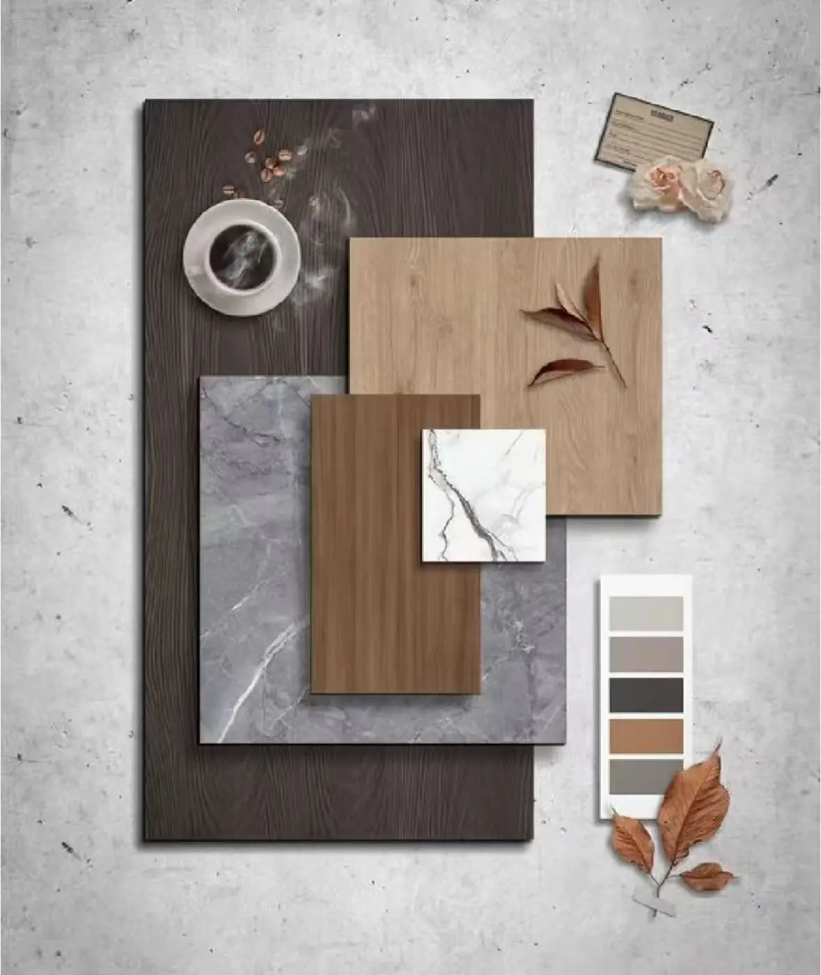 Decorative panel finish samples